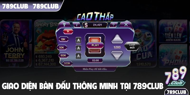 Giao diện bàn đấu thông minh tại 789Club