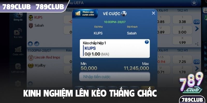 Kinh nghiệm lên kèo thắng chắc
