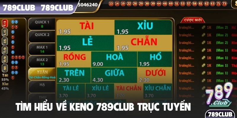 Tìm hiểu về Keno 789Club trực tuyến